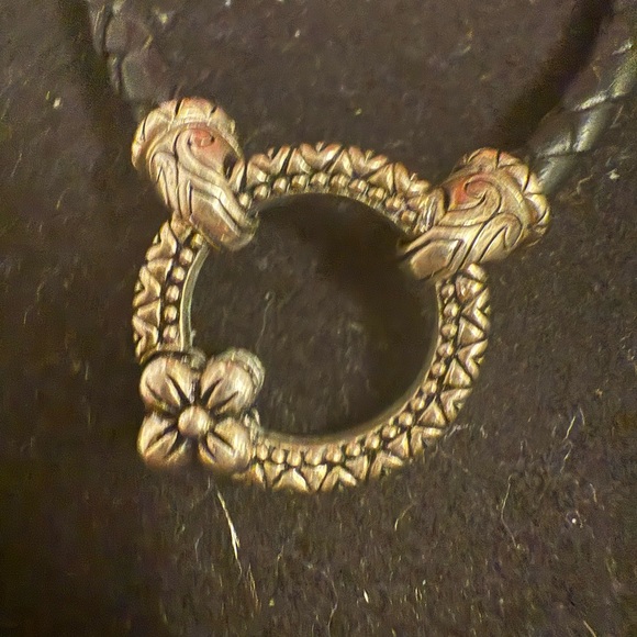 Michael Dawkins Black and Gold Leather Cord Bracelet. Chic excellent piece 🌟 - Picture 2 of 4